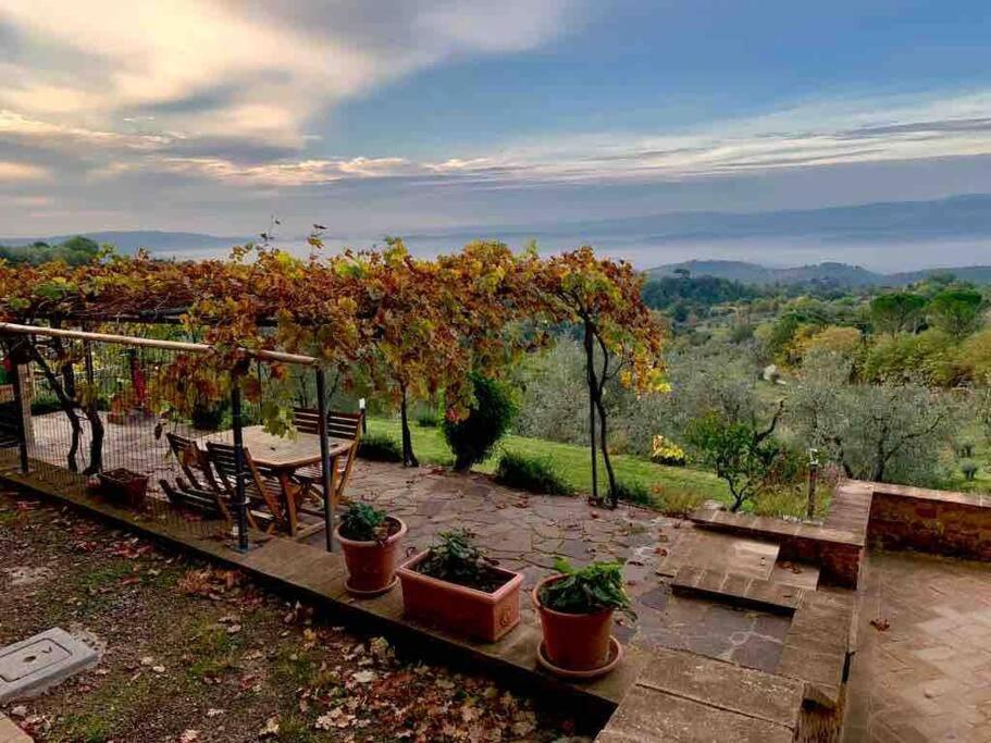 Vesper - Casale Con Piscina - Ad Galli Cantum Citta della Pieve Bagian luar foto